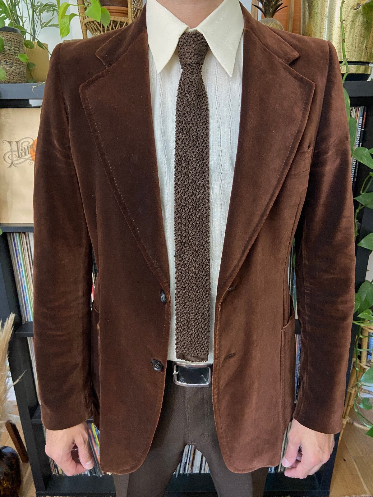 Vintage 1970s Chocolate Loose Knit Tie