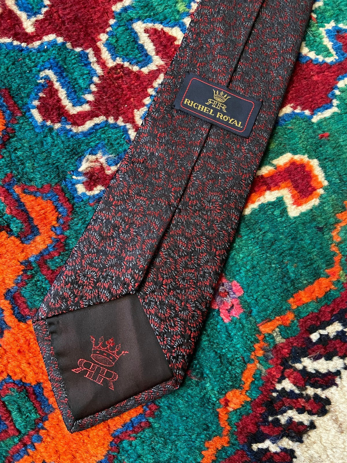 Vintage 1970s Richel Royal Silk Tie