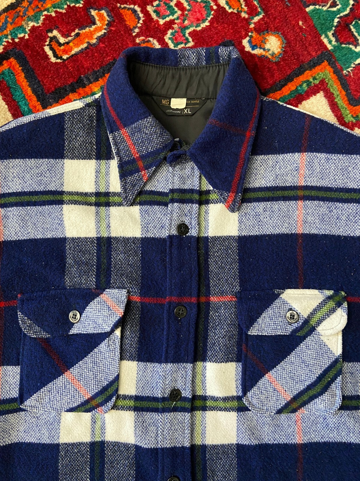 Vintage 1970s Deadstock JCPenney Plaid Shacket