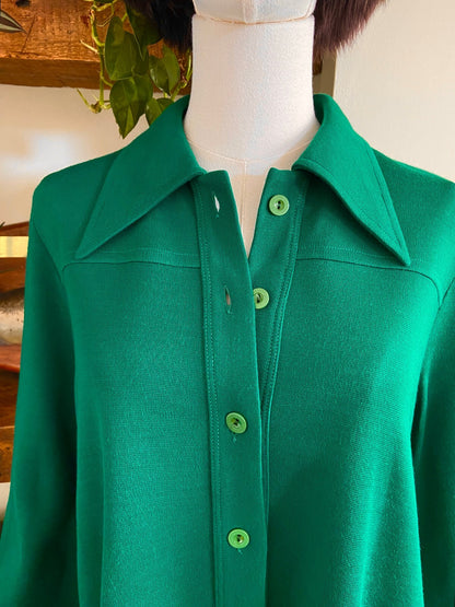 Vintage 1970s Emerald Green Leisure Jacket