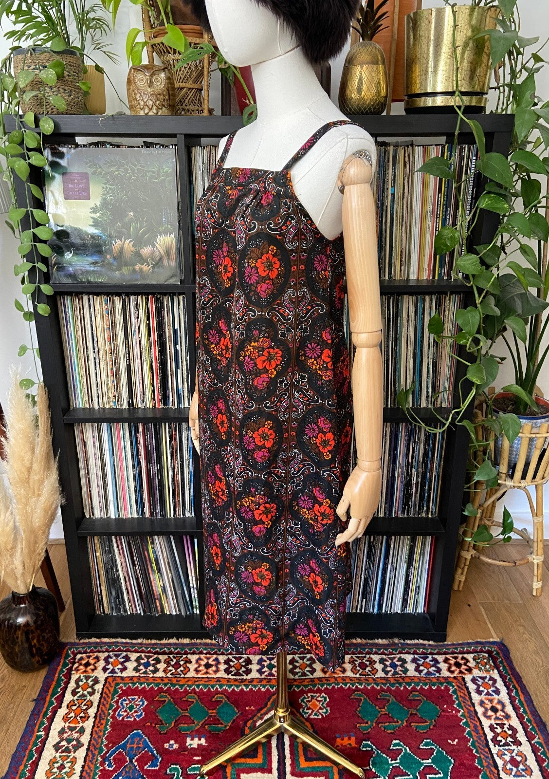 Vintage 1970s Retro Print Slip Dress