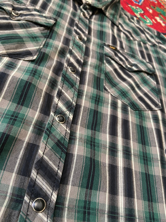 Vintage 90s Green Lee Western Shirt