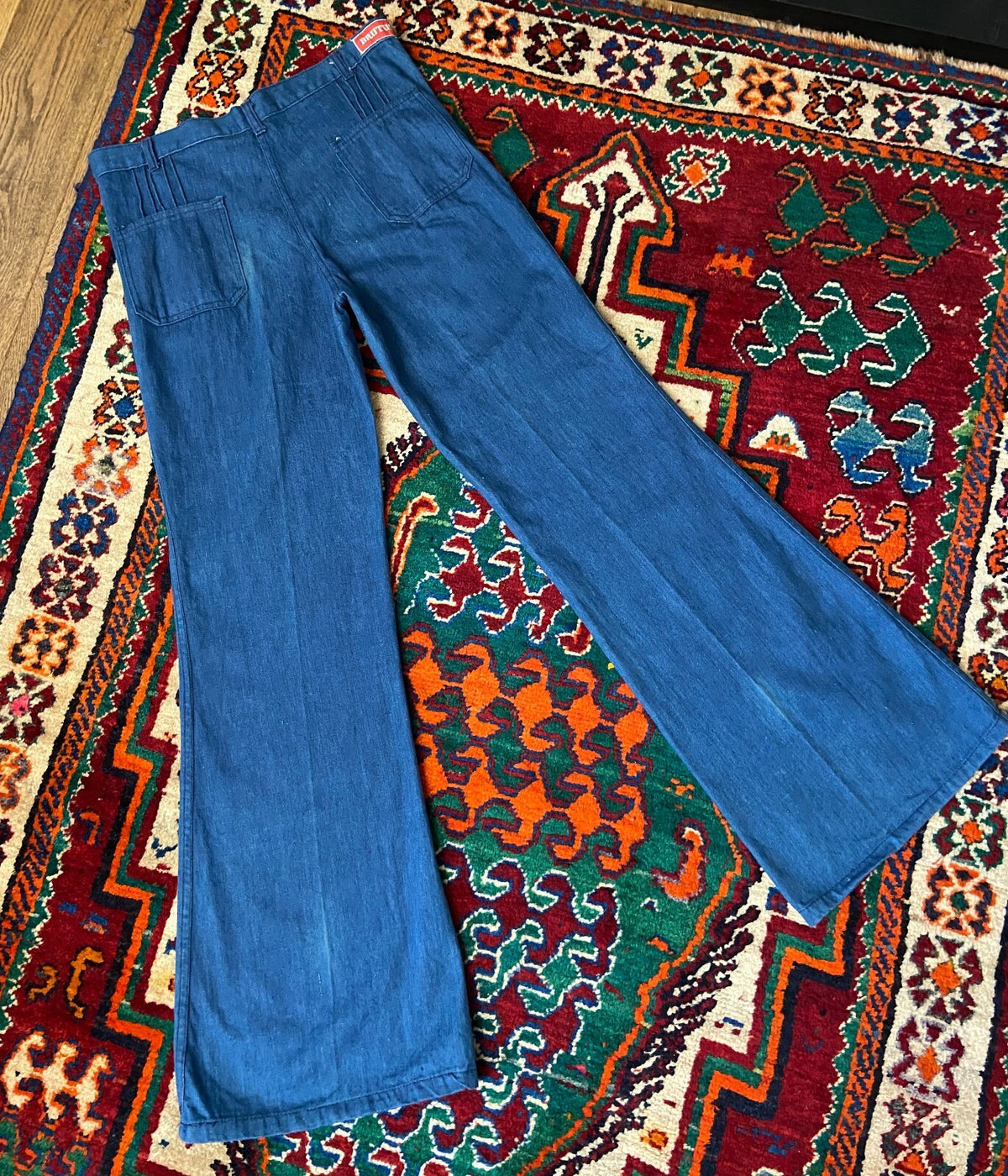 Vintage 1970s Denim Brutus Bellbottom Flared Jeans W35