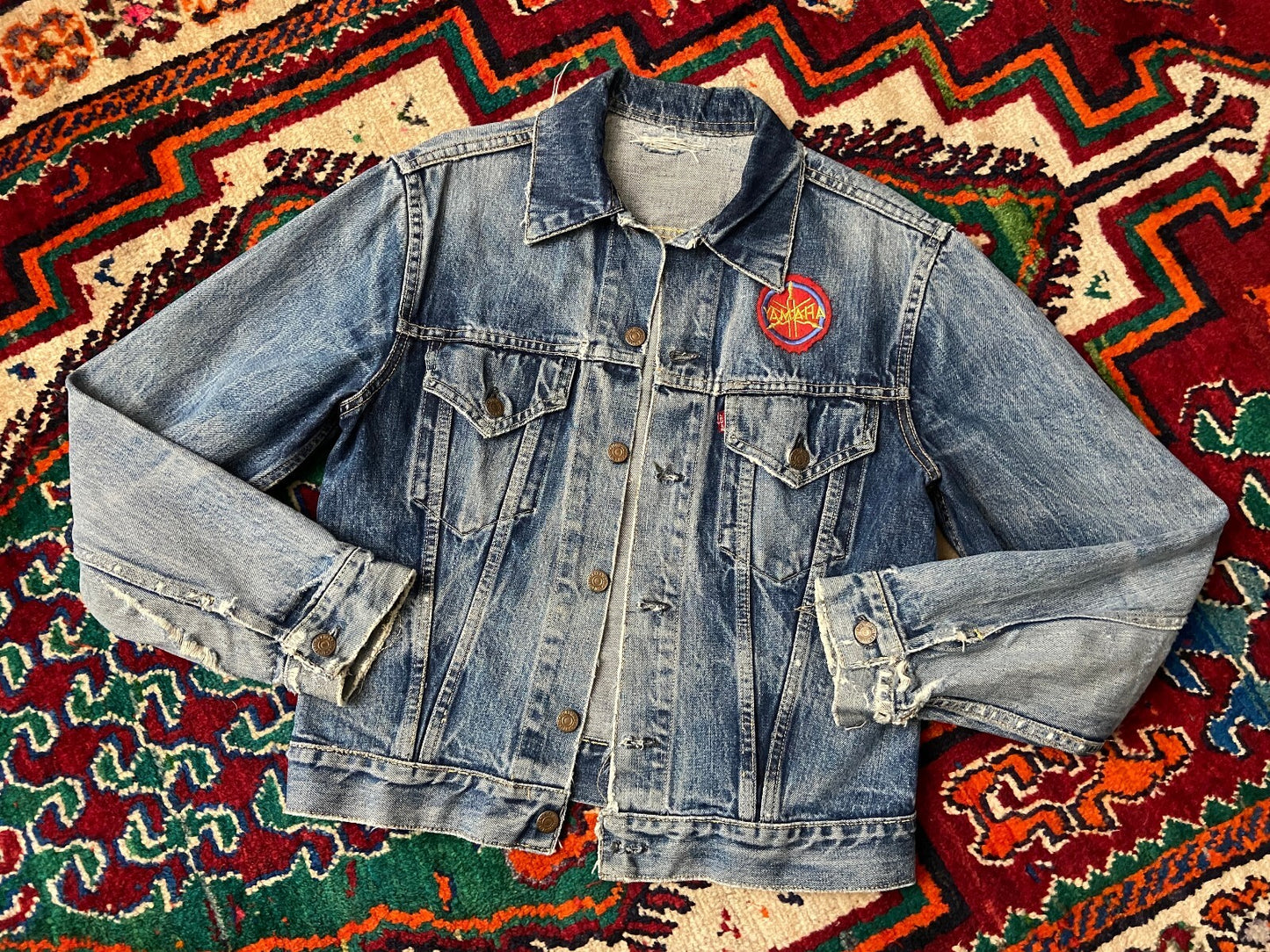 Rare Vintage 1960s Levi's Big E 557 D Button Denim Jacket