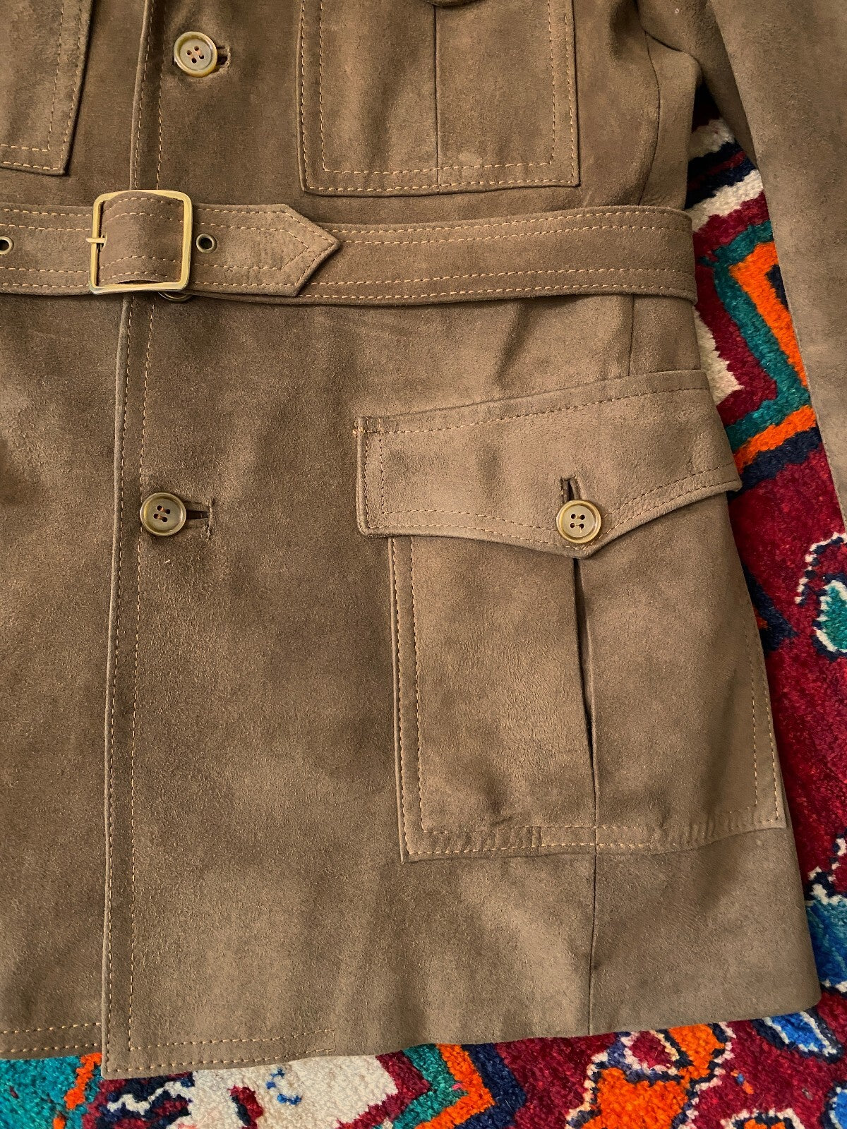 Vintage 1970s Belted Suede Jacket