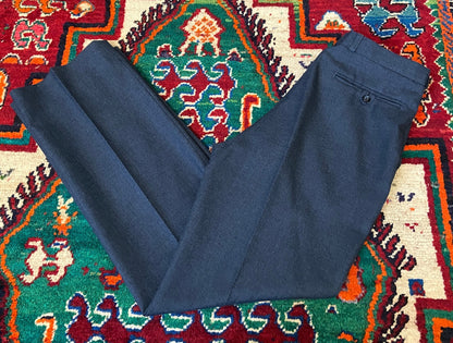 Vintage 1970s Dark Blue Dress Trousers W32 / L32