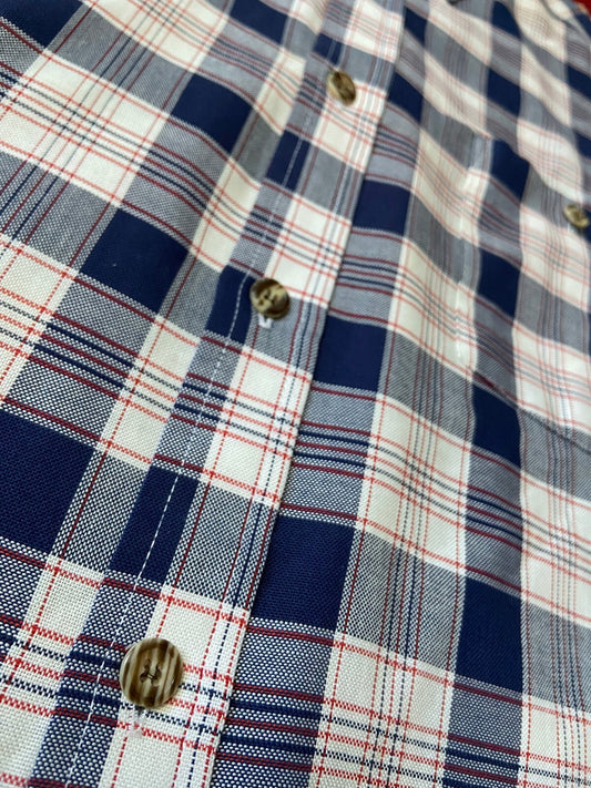 Vintage XL 1980s Par Four Checked Golf Shirt