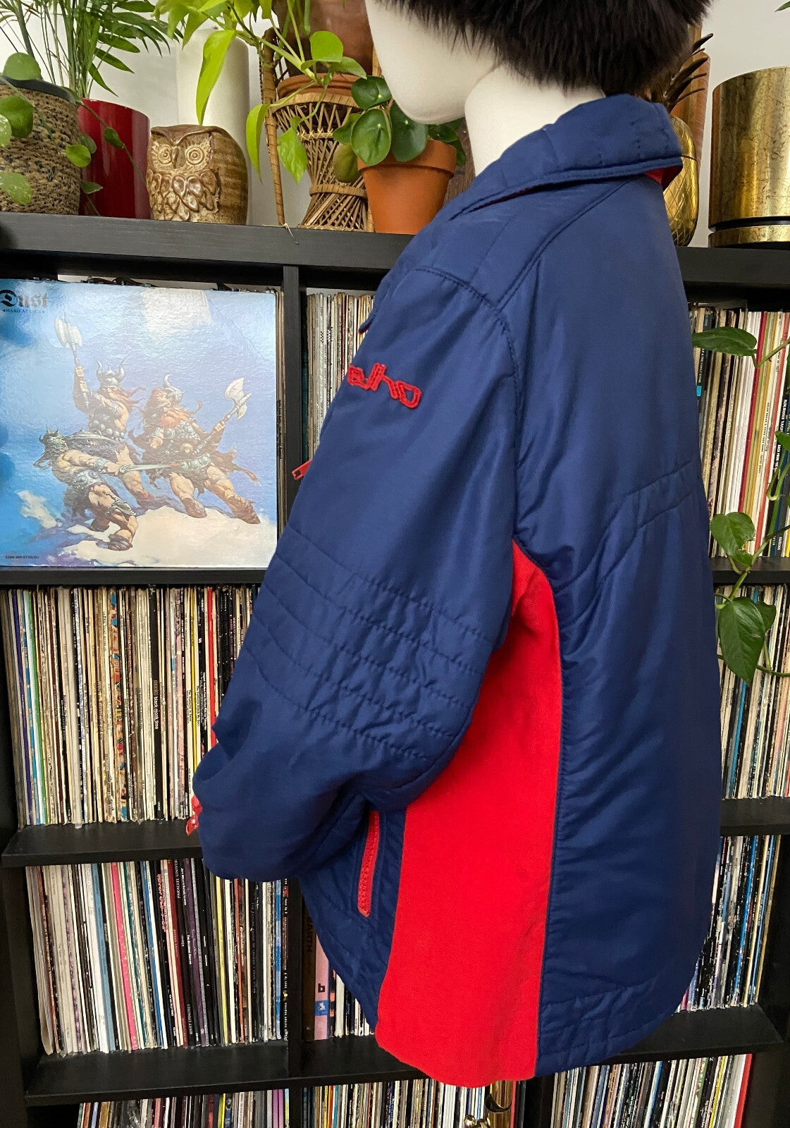 Vintage 1970s Navy & Red Elho Ski Jacket