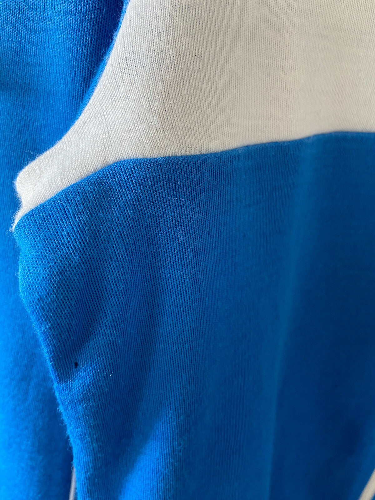 Vintage 1980s Blue & White Track Top