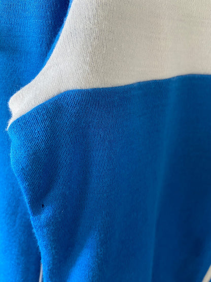 Vintage 1980s Blue & White Track Top