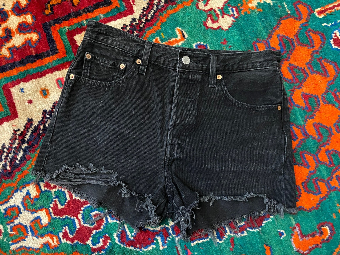 Black Levi's Cut Off Shorts W30