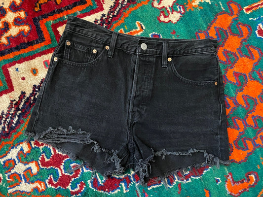 Black Levi's Cut Off Shorts W30