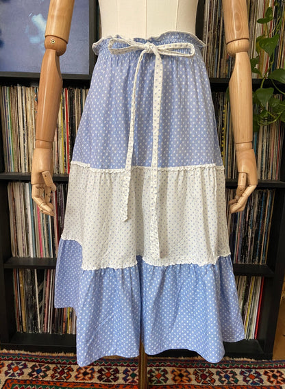 Vintage 1970s Cotton Prairie Skirt