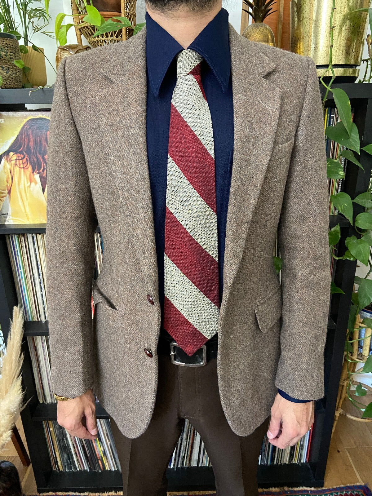 Vintage 1970s Striped American Silk Tie