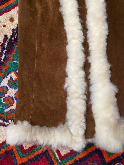 Vintage 1970s Brown Suede Penny Lane Vest