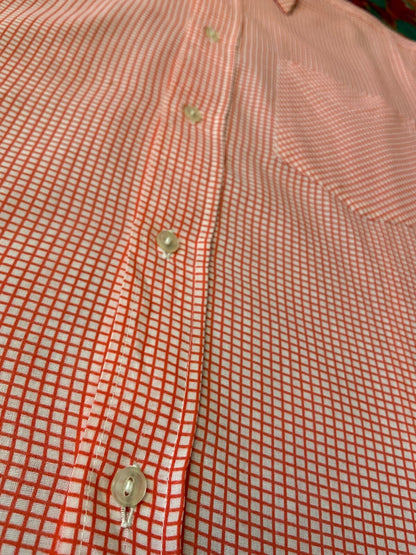 Vintage 1970s Red & White Fine Check Shirt