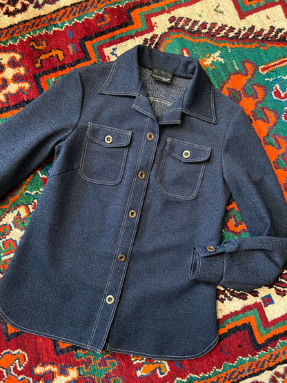 Vintage 1970s Denim Look Leisure Jacket