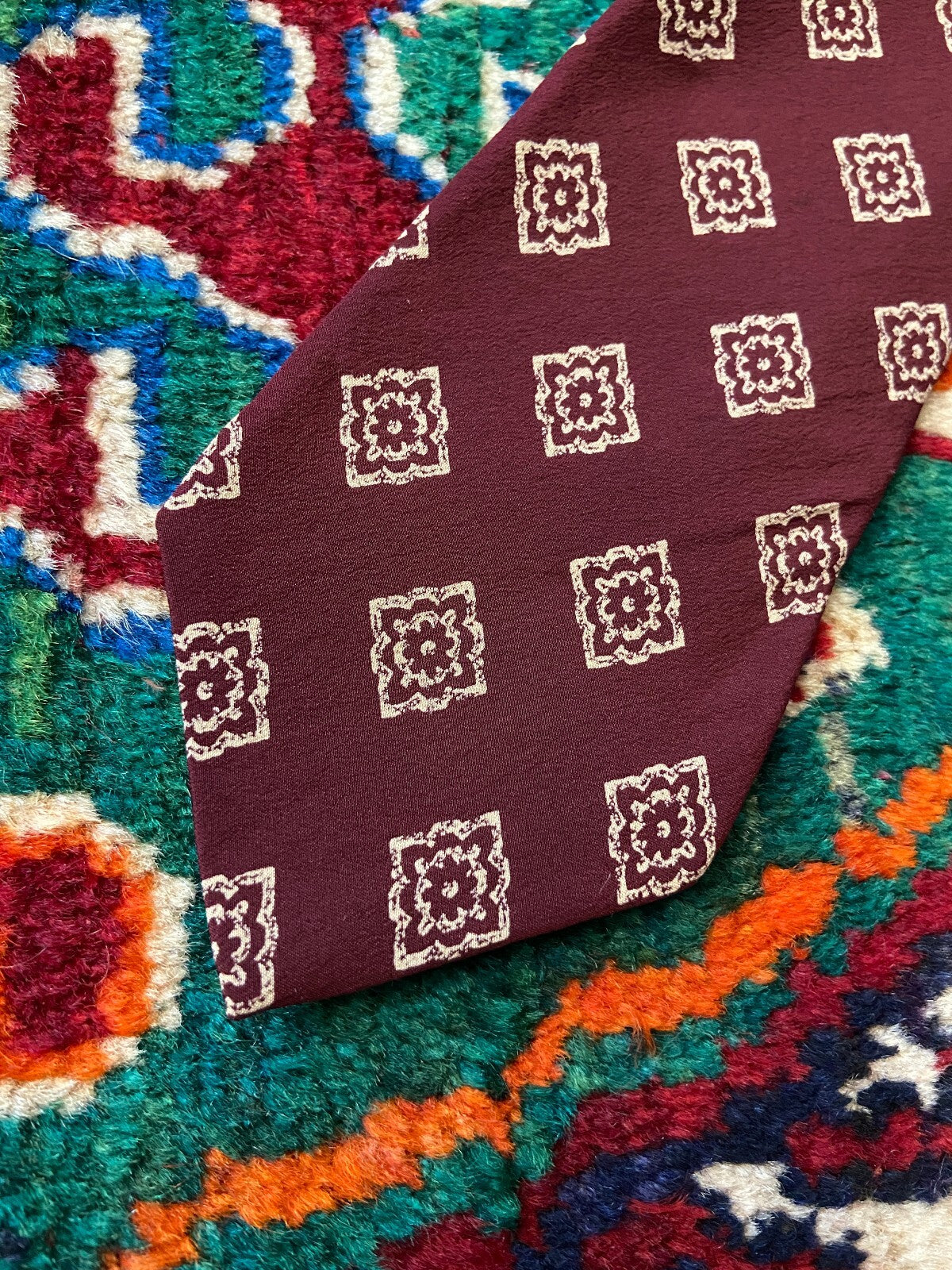 Vintage 1970s Burgundy Gianfranco Ferre Tie