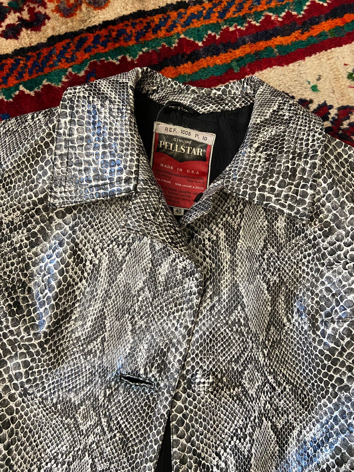 Vintage 1960s Faux Snakeskin A-Line Swing Jacket