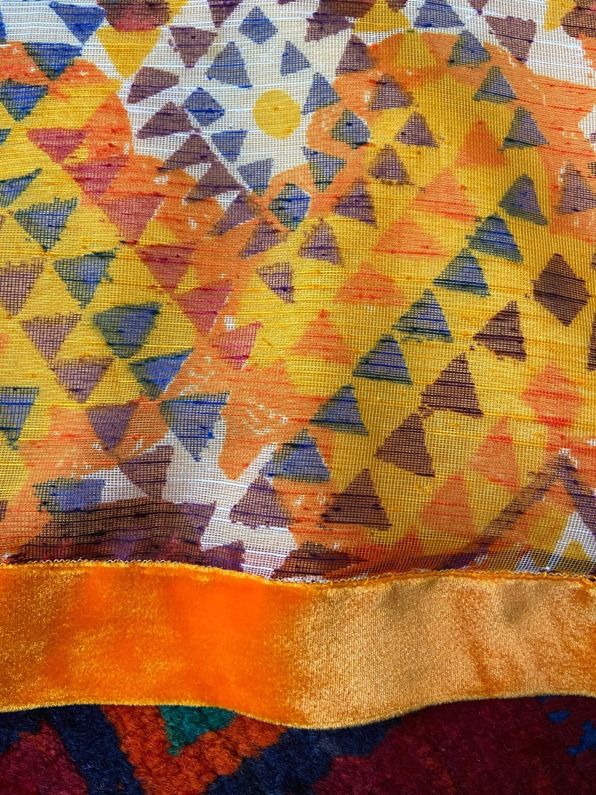 Vintage 1970s Vera Mont Orange Print Mini Dress