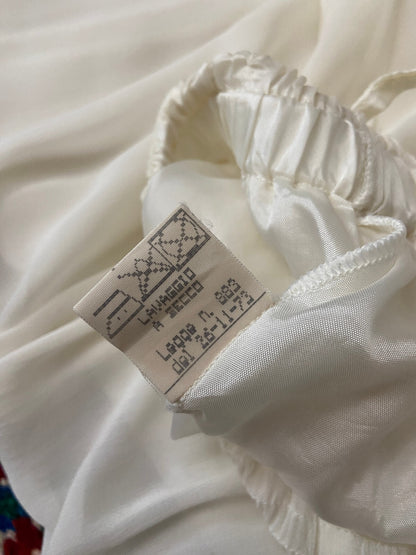 Vintage 1970s Cream Bohemian Maxi Skirt