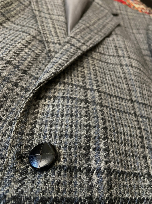 Vintage 1970s Grey Tweed Blazer Jacket