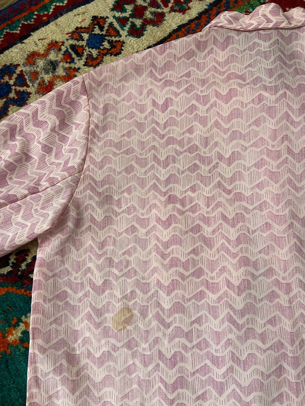 Vintage 1970s Zig-Zag Dagger Collar Shirt