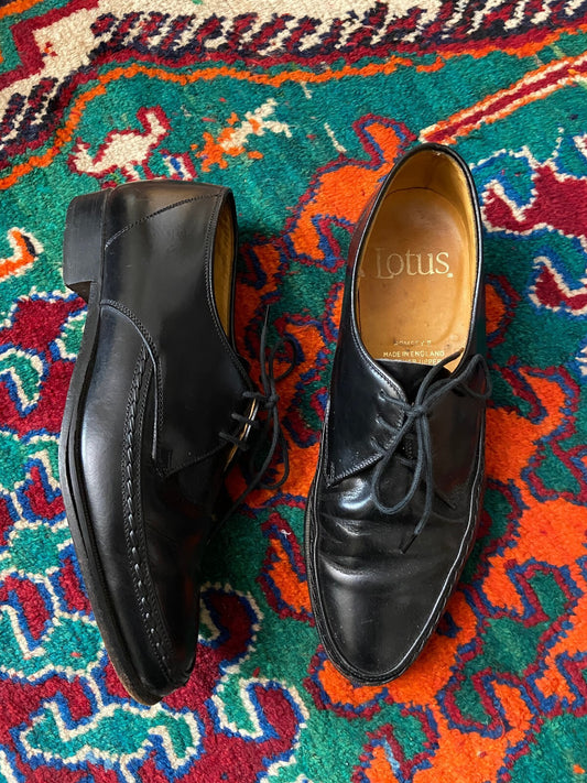 Vintage Black 1980s Lotus Shoes UK 8