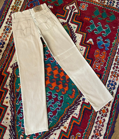 Vintage 90s Beige Levis Striped 443 Jeans W29