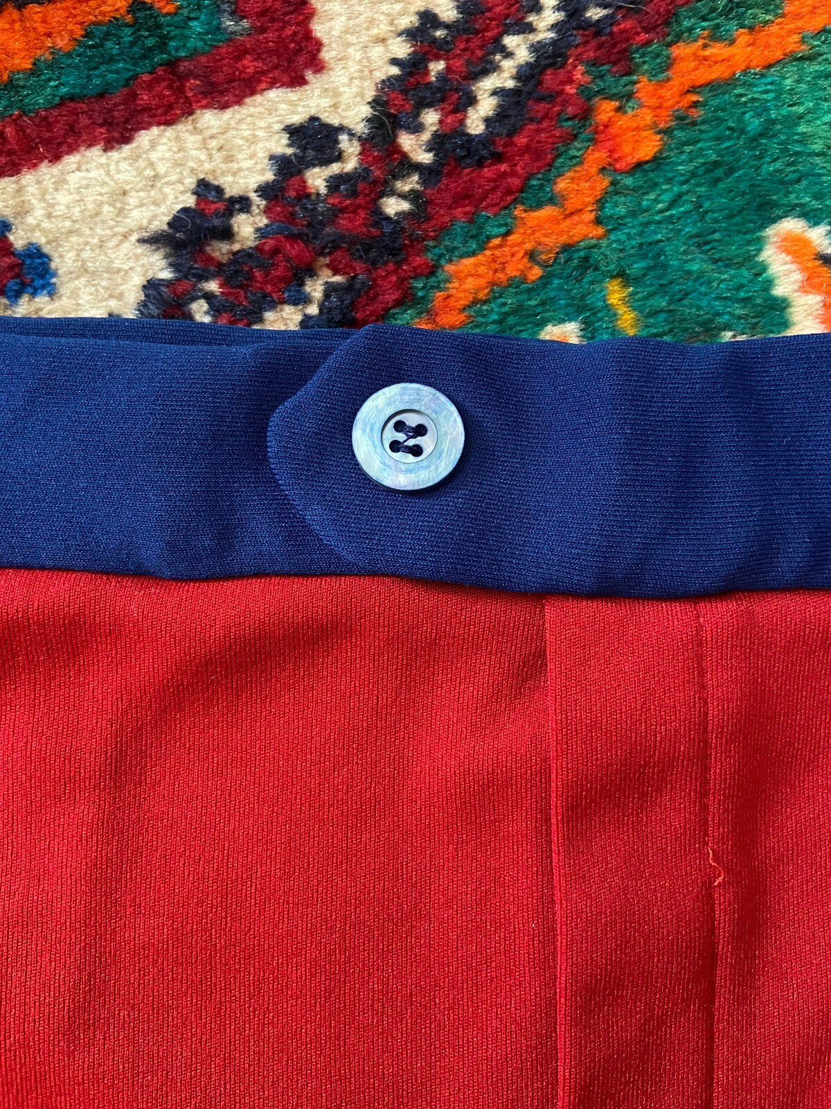 Vintage 1970s Red & Navy Swim Shorts