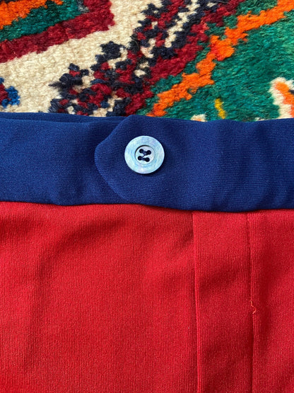 Vintage 1970s Red & Navy Swim Shorts