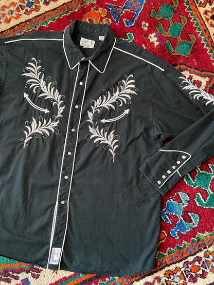Vintage Embroidered Panhandle Slim Rodeo Western Shirt