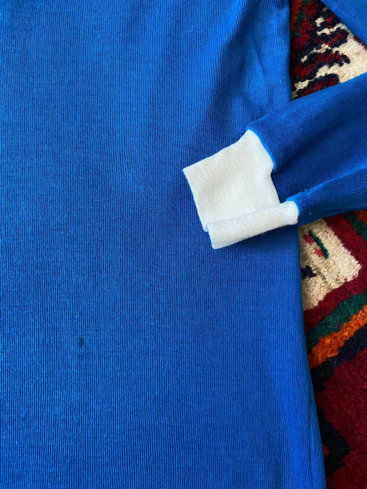 Vintage 1970s Collared Blue Football Jersey Number 6
