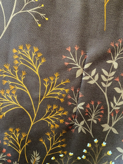 Vintage 1970s Brown Floral Maxi Skirt