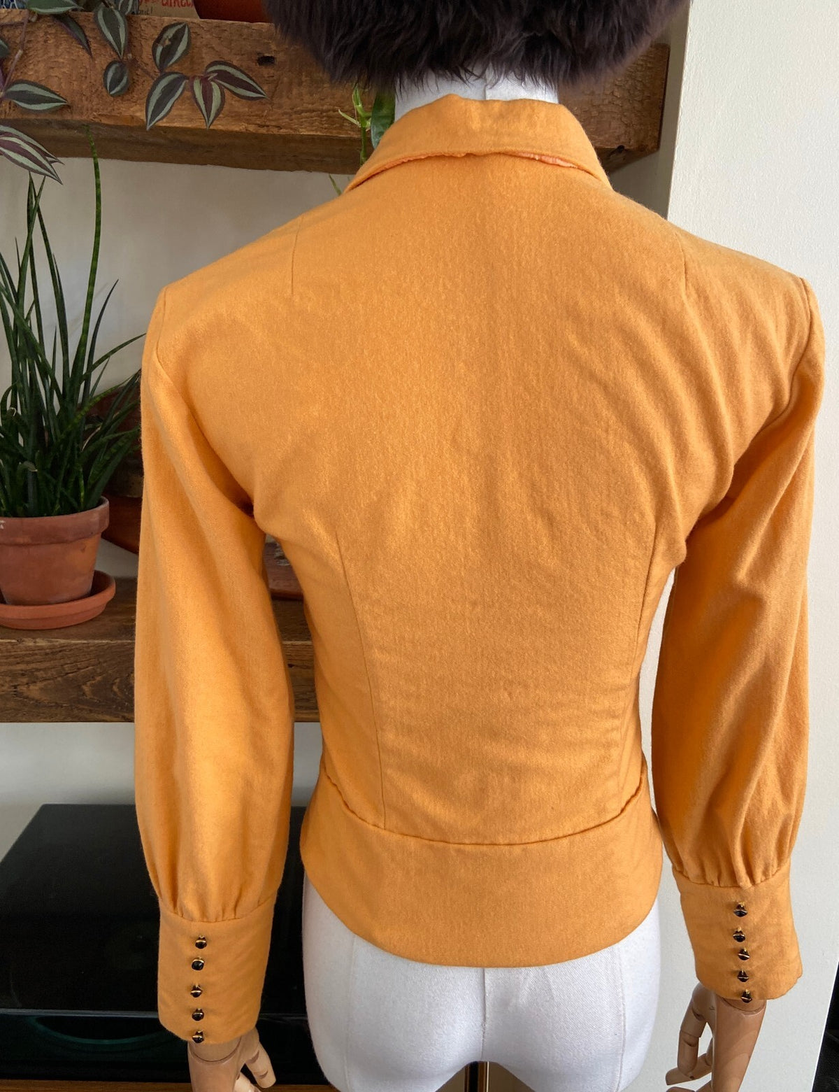 Vintage 1970s Does 1940s Apricot Cropped Jacket