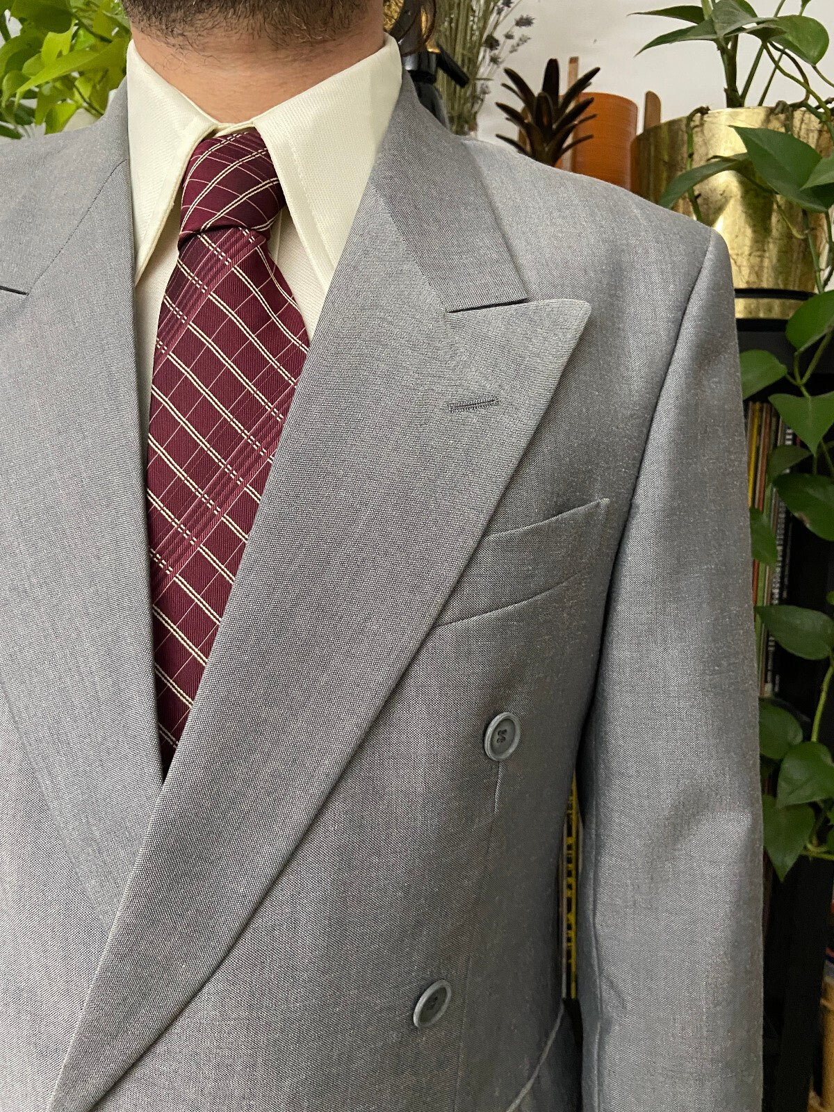 Vintage 1980s Italian Peak Collar Blazer Jacket