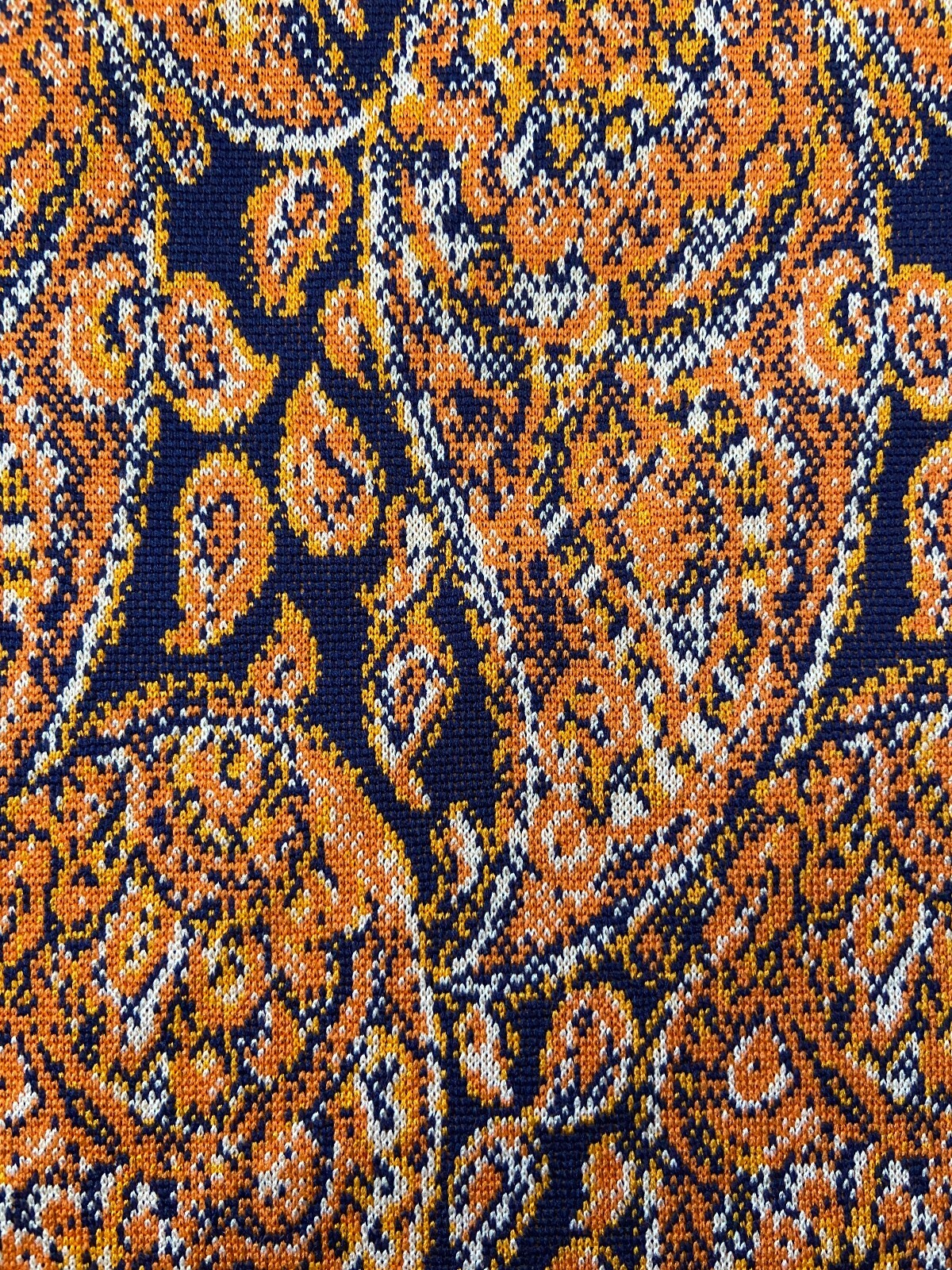 Vintage 1960s Orange & Navy Shift Dress