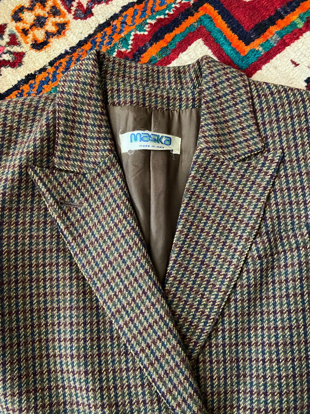 Vintage 1980s Double Breasted Brown Blazer