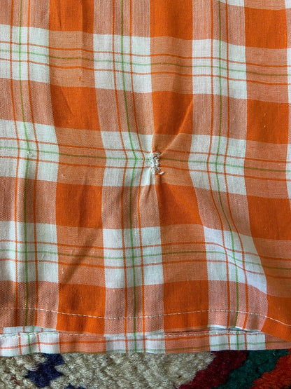 Vintage 1970s Peach Checked Shirt