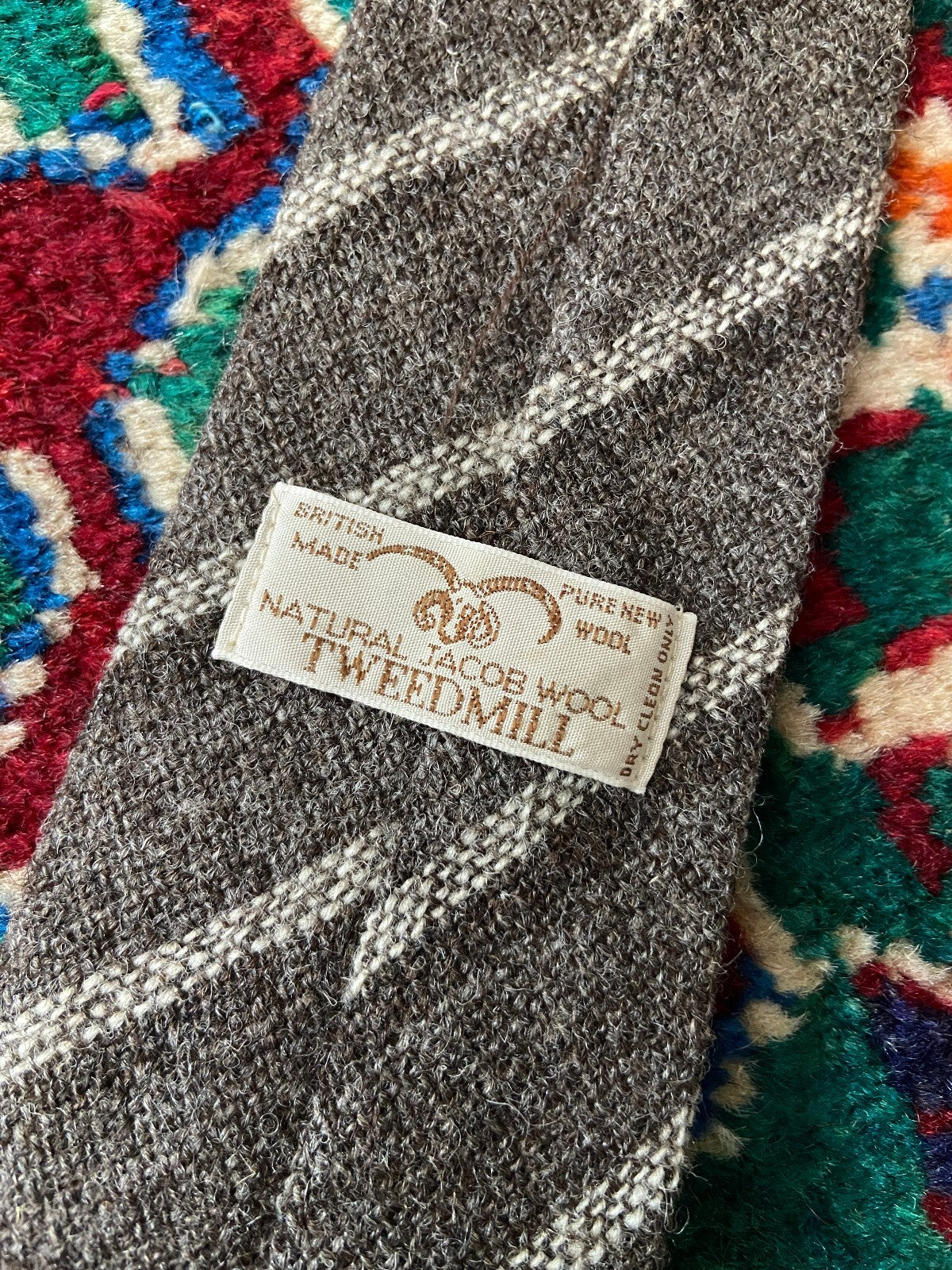 Vintage Brown Jacob Wool Tie
