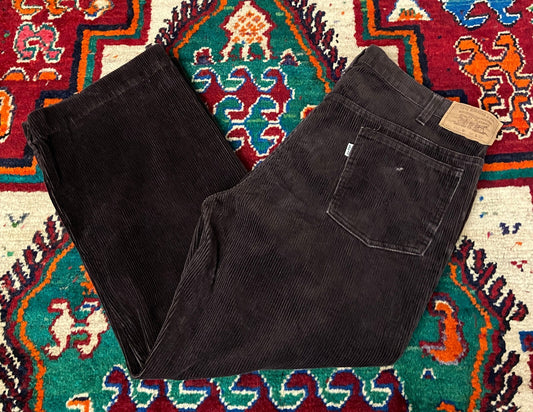 Vintage 1980s Levi's 401 Brown Corduroy Trousers W38/L26.5