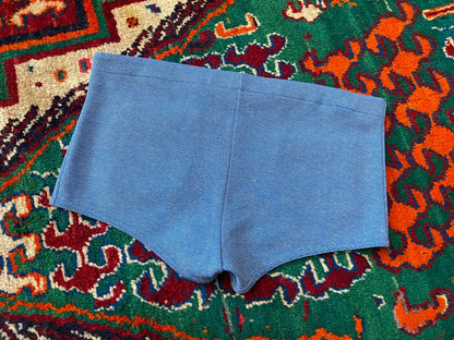 Vintage 1970s Blue Patch Pocket Swim Shorts