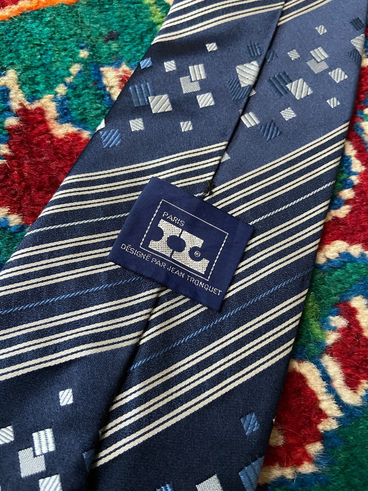 Vintage 1970s Japanese Navy Kipper Tie