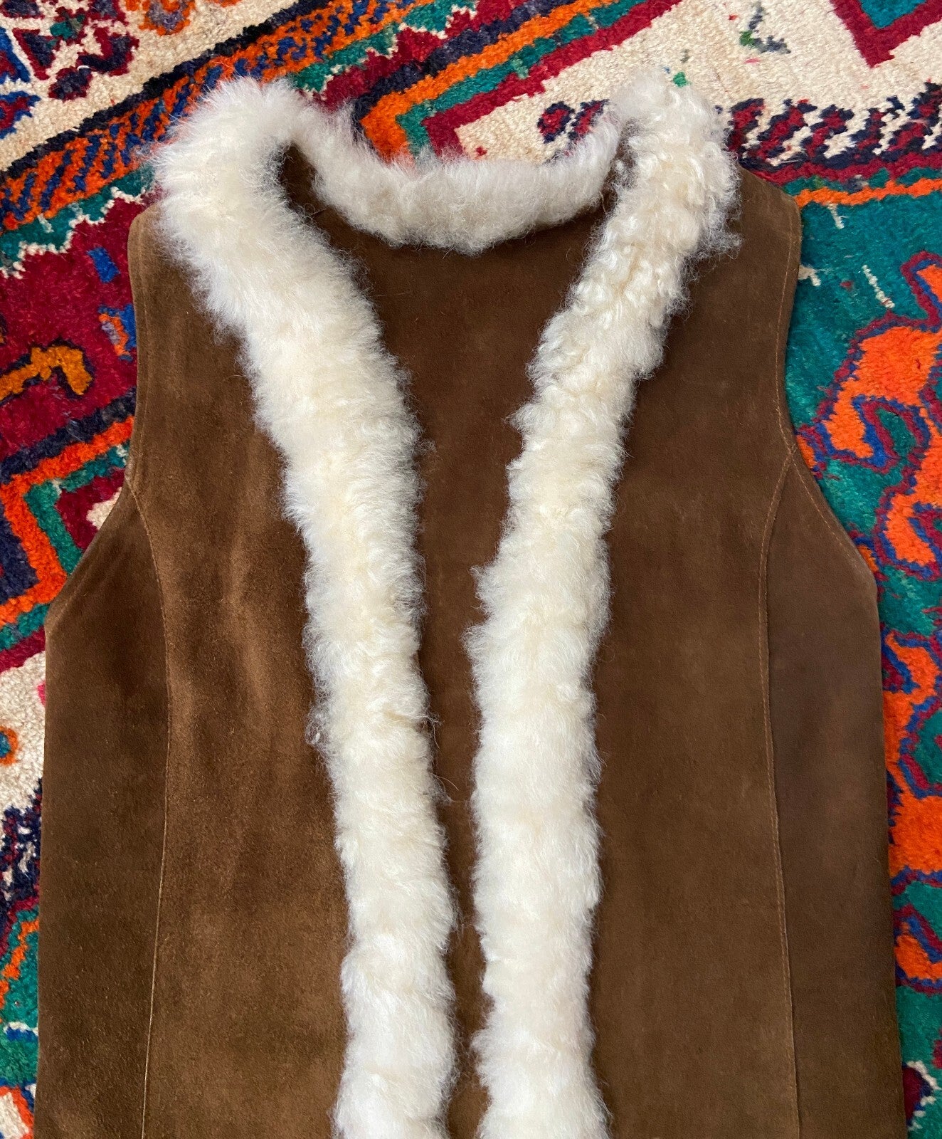 Vintage 1970s Brown Suede Penny Lane Vest