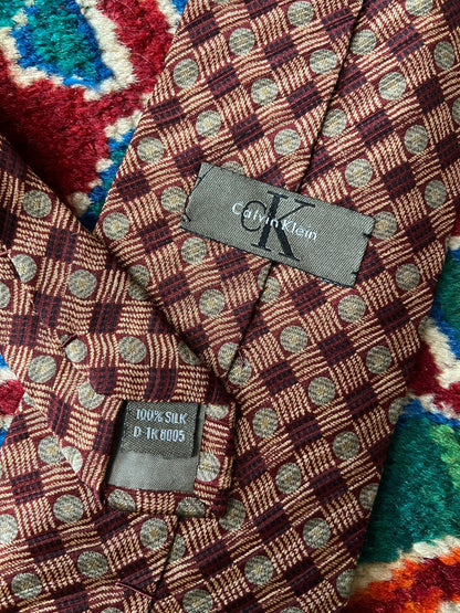 Vintage 90s Calvin Klein Silk Tie