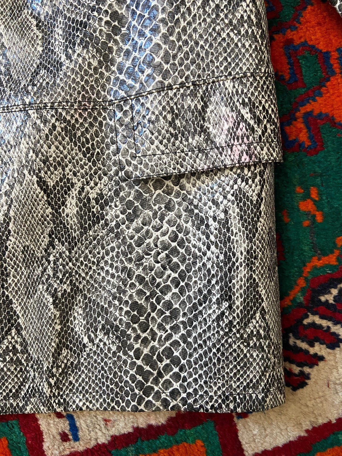 Vintage 1960s Faux Snakeskin A-Line Swing Jacket