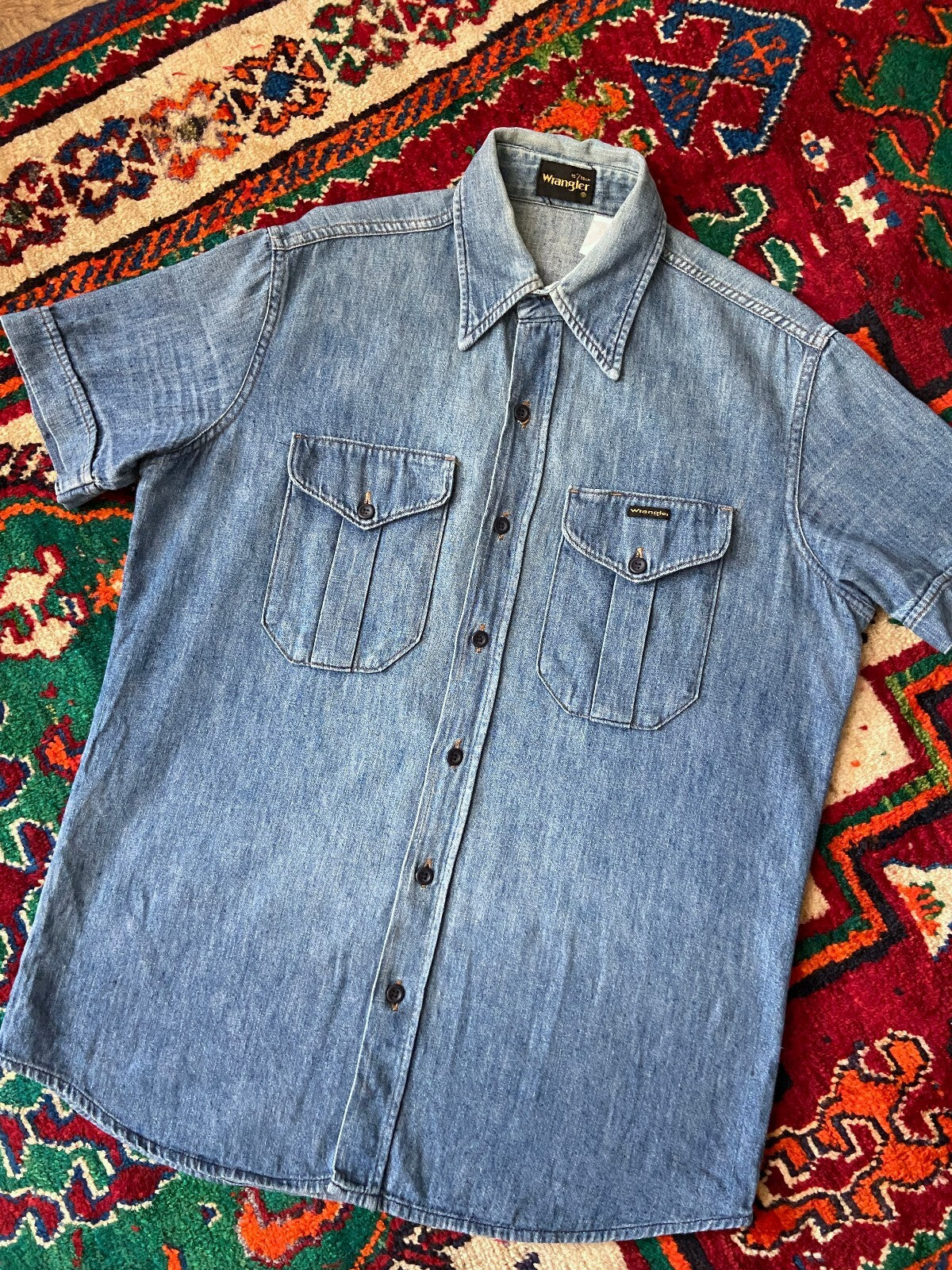 Vintage 1970s Wrangler Denim Shirt