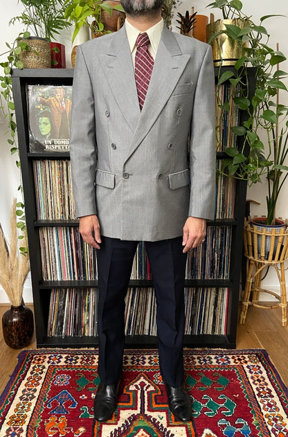 Vintage 1980s Italian Peak Collar Blazer Jacket