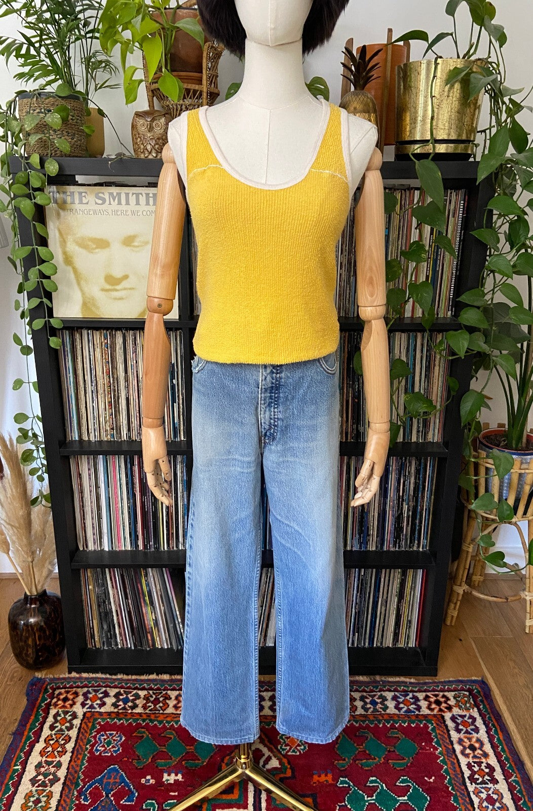 Vintage 90s Levi's 630 Orange Tab Pale Blue Jeans W36
