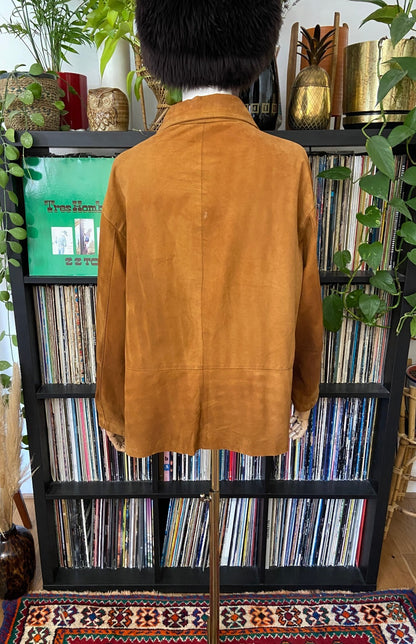 Vintage 1980s Tan Suede Lightweight Jacket